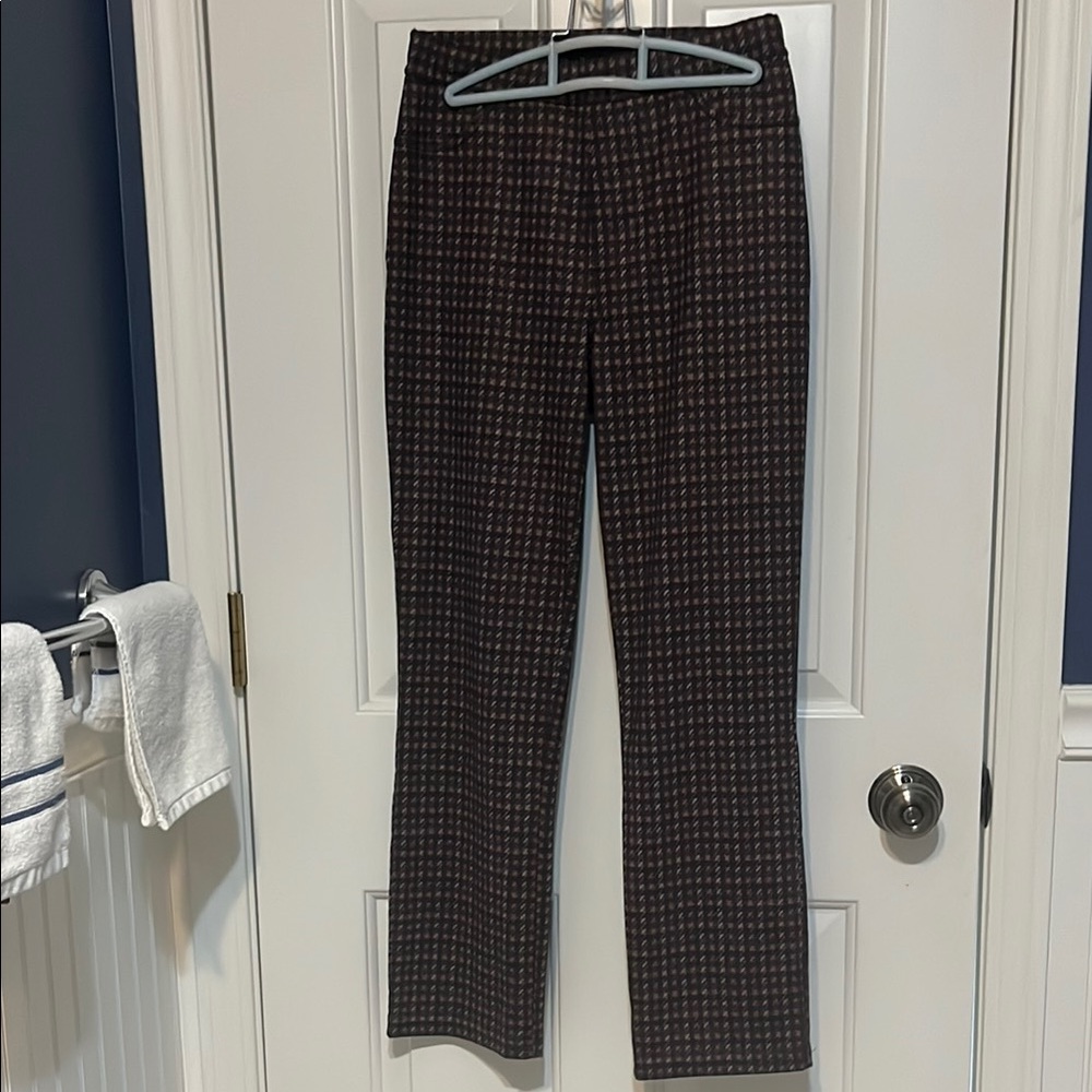 Sanctuary Black and Brown Dress Pants with Classic Plaid Pattern